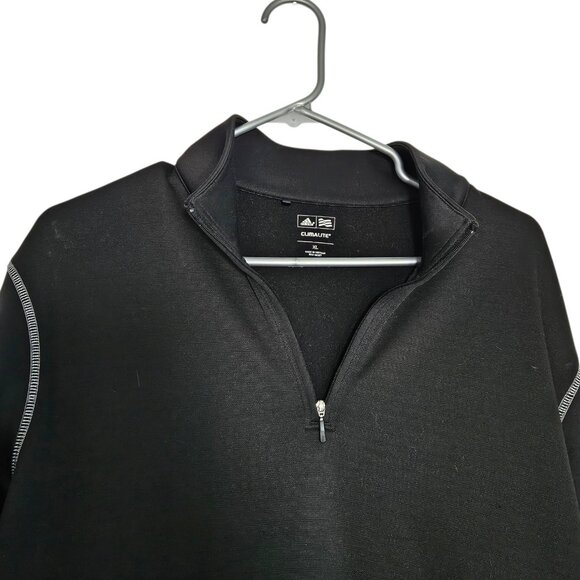 Adidas Golf Men's Athletic Climalite Black 1/4 Quarter Zip Pullover Size XL - Picture 3 of 4